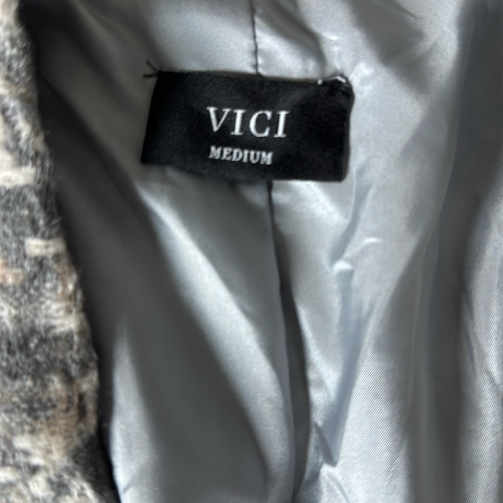 Vici Black And Gray Patterned Jacket - image 2